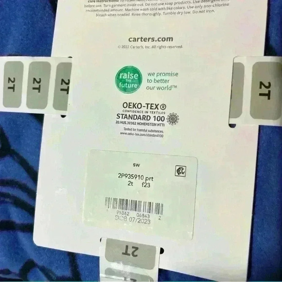 Carter's Baby's FleeceSleepwear Footie Size 2T Blue Car Pattern Zipper - Picture 5 of 5